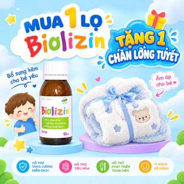[ Kèm Quà ] Biolizin Kẽm Hữu Cơ Giúp Bé Ăn Ngon Tăng Đề Kháng Bổ Sung Kẽm phát triển thể chất cho bé Chai 50ml