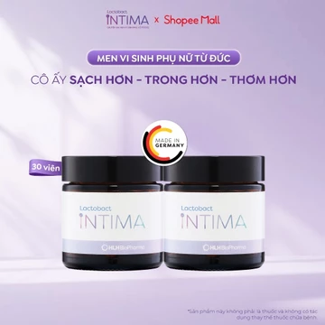 2 Hộp men vi sinh phụ nữ Lactobact Intima bổ sung lợi khuẩn, hỗ trợ giảm tái phát viêm, ngứa rát, tăng đề kháng cô bé