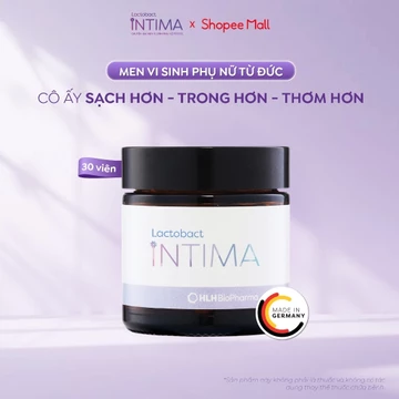 Men vi sinh phụ khoa Lactobact Intima bổ sung lợi khuẩn, Cranberry, D-Mannose từ Đức 1 hộp 30 viên