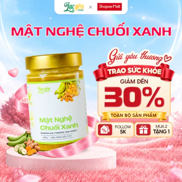 Mật Nghệ Chuối Xanh Lạc Yên Foods - Bột Chuối Xanh Mật Ong Nguyên Chất mix Tinh Bột Nghệ Thơm Ngon