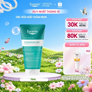 Gel rửa mặt cho da dầu mụn Eucerin® DermoPure Clinical Purifying Cleanser 75ml | Skincare