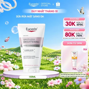 Sữa rửa mặt dịu nhẹ làm sáng da Eucerin Spotless Brightening Amino Cleansing Foam 150ml | Skincare