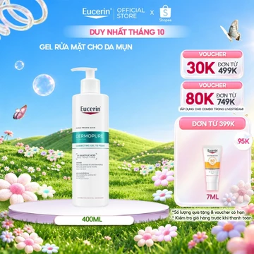 Gel rửa mặt giảm mụn & mờ thâm Eucerin® DermoPure Clinical Correcting Gel To Foam 400ml | Skincare