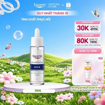 Tinh chất phục hồi & tái tạo da nhạy cảm Eucerin UltraSENSITIVE Repair Serum 30ml | Skincare