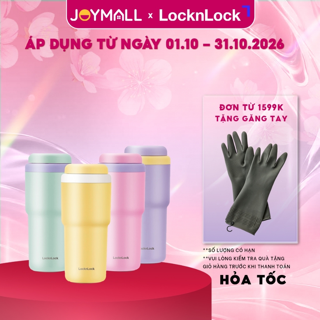 Ly giữ nhiệt LocknLock 480ml Daily Macaron Tumbler LHC3292, Hàng chính hãng - JoyMall