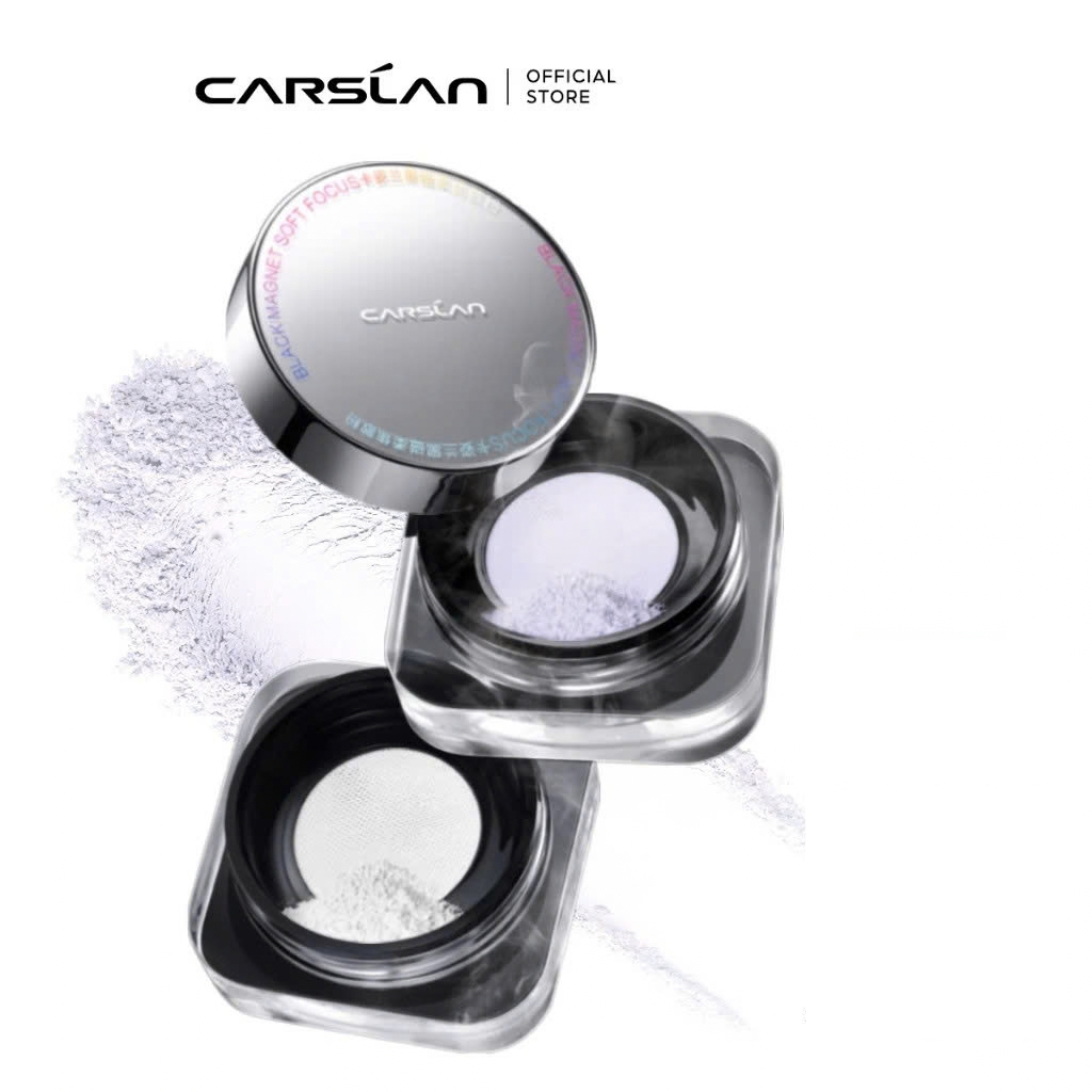 Phấn phủ kiềm dầu, kháng nước, khóa nền lâu trôi 24H phù hợp với mọi loại da Carslan Black Magnet Powder 3.0 8g