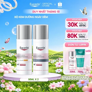 Bộ kem dưỡng ban ngày Eucerin Spotless Brightening SPF30 50ml & ban đêm Eucerin Spotless Brightening 50ml