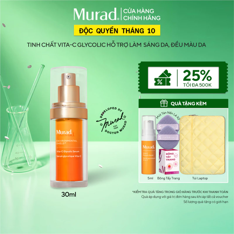 Tinh chất hỗ trợ sáng da, làm đều màu da Murad Vita-C Glycolic Serum 30ml — ảnh 1