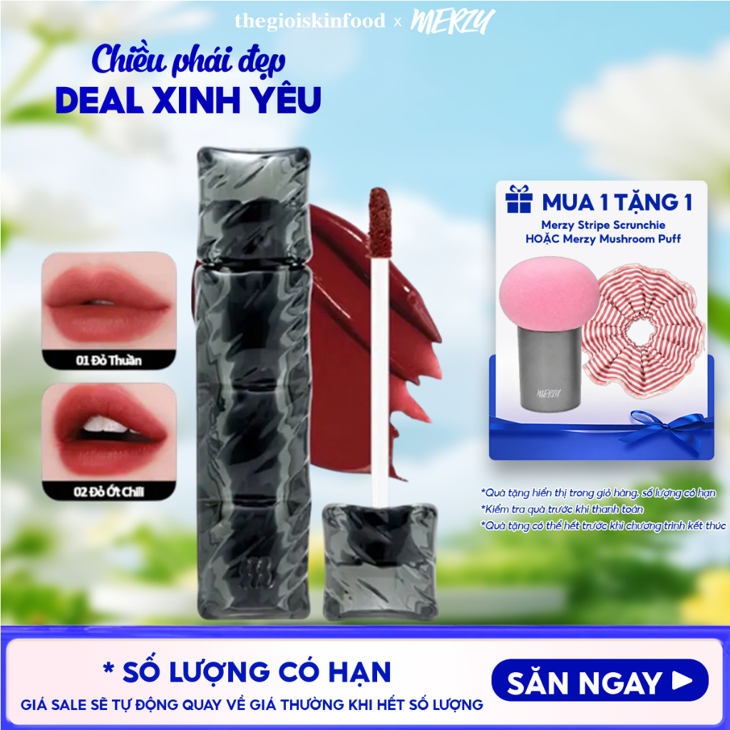 Son phao Merzy kem lì bền màu, lâu trôi Puffer Velvet Tint 3.7g ThegioiSkinfood