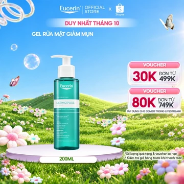 Gel rửa mặt cho da dầu mụn Eucerin® DermoPure Clinical Purifying Cleanser 200ml | Skincare