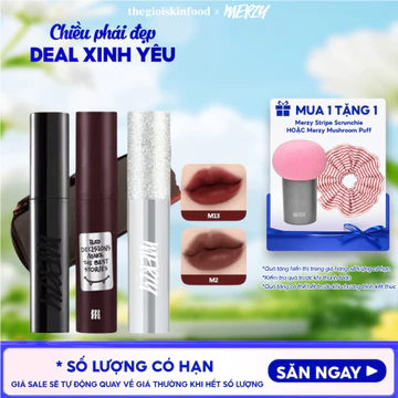 [M13 Merzy Glam Vỏ Bạc] Son kem lì Merzy bền màu, lâu trôi Hàn Quốc Mellow Tint 4g ThegioiSkinfood
