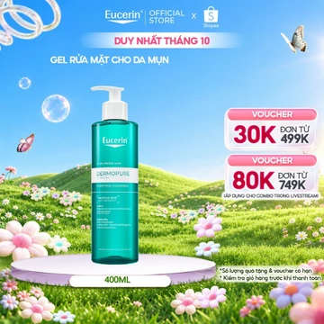 Gel rửa mặt cho da dầu mụn Eucerin® DermoPure Clinical Purifying Cleanser 400ml | Skincare