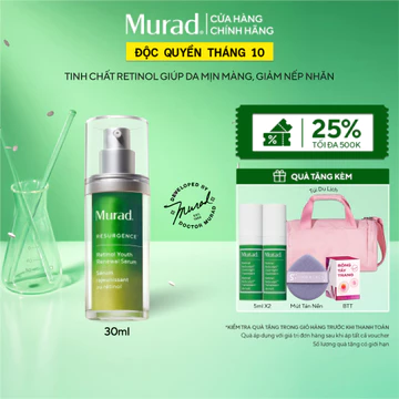 Tinh chất Retinol giúp da mịn màng và làm mờ nếp nhăn Murad Retinol Youth Renewal Serum 30ml