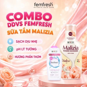 Combo Femfresh Soothing Wash 250ml Và Sữa Tắm Malizia 6 Mùi Hương 1000ml
