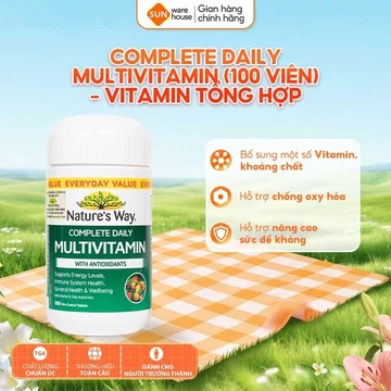Vitamin Tổng Hợp Nature’s Way Complete Daily Multivitamin Hỗ Trợ Bổ Sung Vitamin Và Khoáng Chất - Hộp 100 Viên
