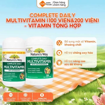 Vitamin Tổng Hợp Nature’s Way Complete Daily Multivitamin Hỗ Trợ Bổ Sung Vitamin Và Khoáng Chất - Hộp 100 và 200 Viên