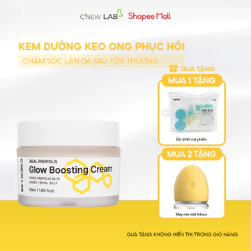 Kem dưỡng keo ong cấp ẩm sâu, da mịn màng C'New Lab Real Propolis Glow Boosting Cream 50ml