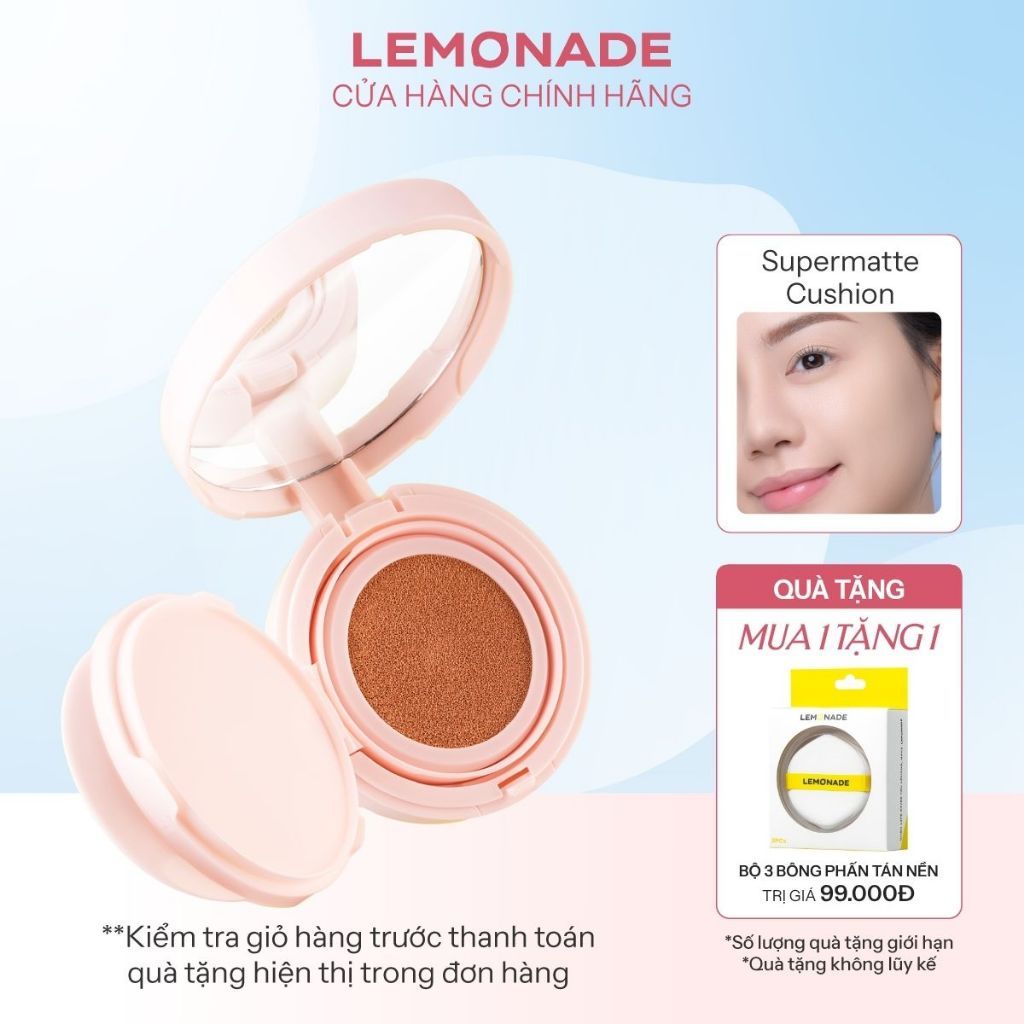 Phấn nước siêu kiềm dầu Lemonade Supermatte Cushion 15g