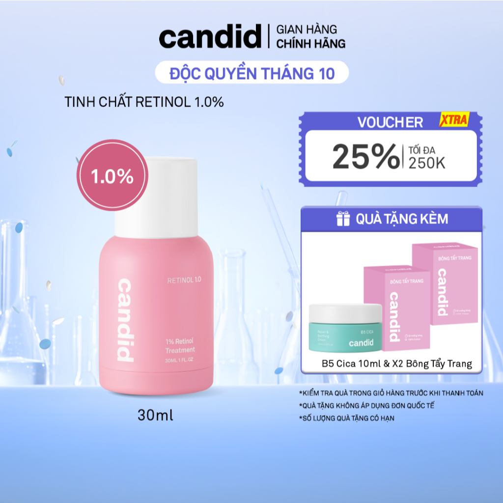 Tinh chất Retinol 1.0% Hỗ Trợ Cải Thiện Nền Da CANDID 1.0% Retinol Treatment 30ml