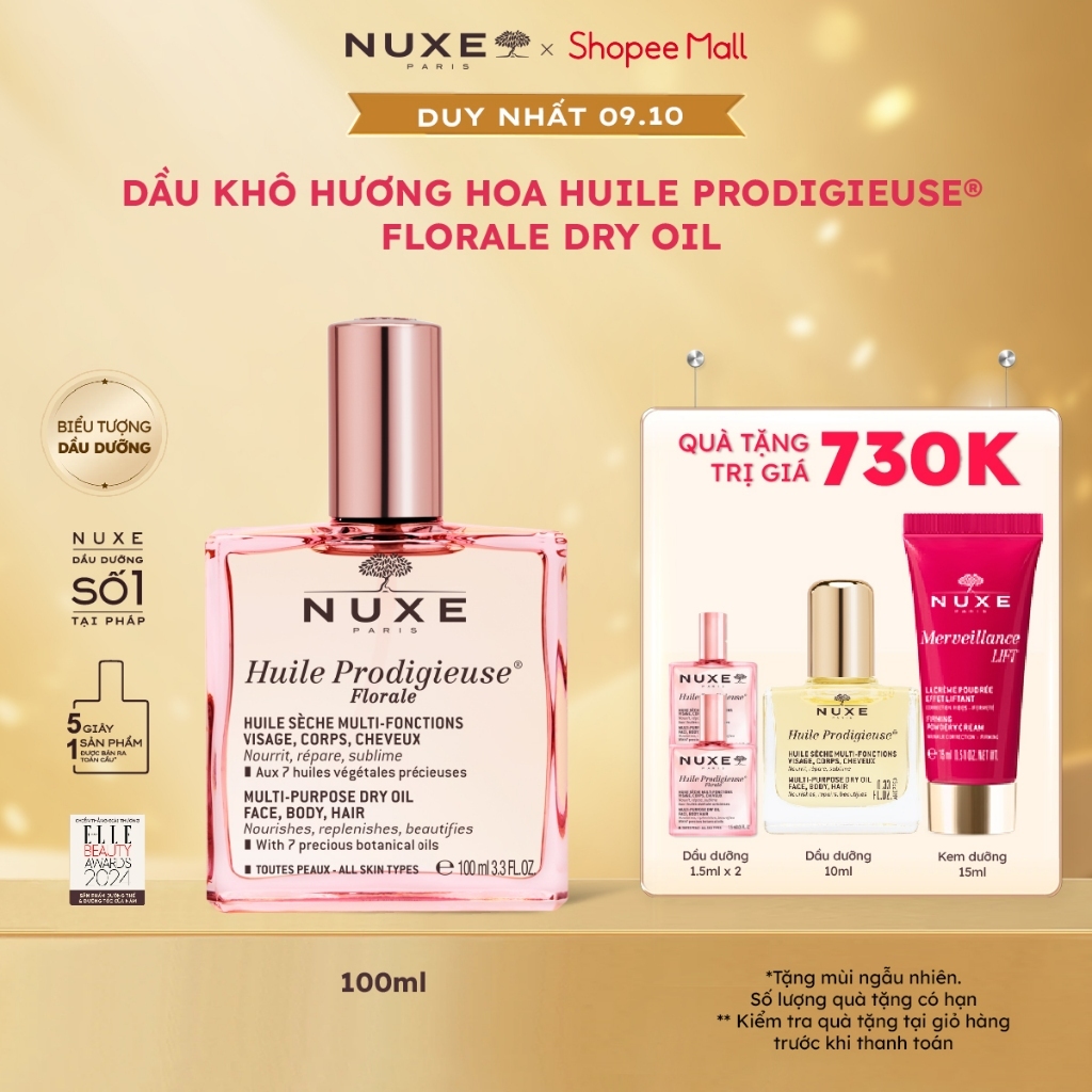 Dầu dưỡng khô đa năng Hương Hoa Nuxe Huile Prodigieuse Florale 100ml