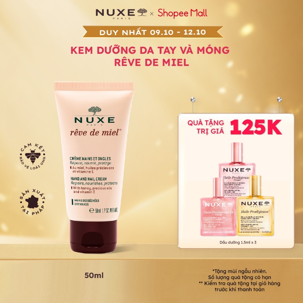 Kem dưỡng da tay và móng Nuxe Rêve de Miel® 50ml