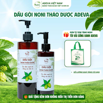 Dầu Gội Thảo Dược ADEVA 250ml, Chiết Xuất Trái Nhàu và Dược Liệu tốt cho tóc bết dầu, giảm gàu nấm