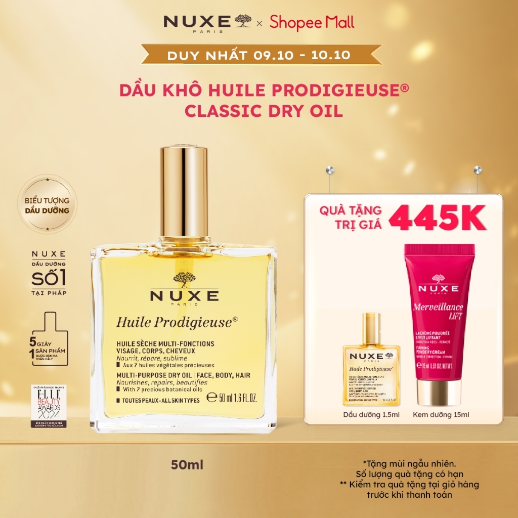 Dầu dưỡng khô đa năng Nuxe Huile Prodigieuse® 50ml