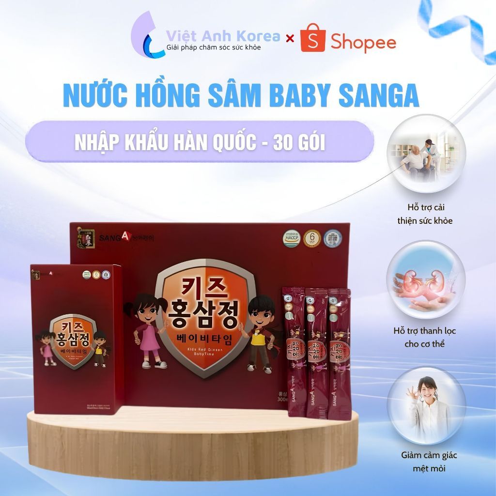 Nước hồng sâm Baby SangA Hàn Quốc cho trẻ em hộp 30 gói