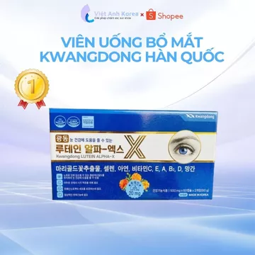Viên uống bổ mắt Hàn Quốc Kwangdong hộp 120 viên, bổ sung vitamin A giúp mắt khỏe mạnh