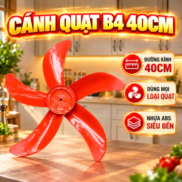 Cánh Quạt 5 Cánh B4 Dùng Cho Quạt Đứng Quạt Tường Sải Cánh 40cm, Nhựa ABS Siêu Bền, Dùng Cho Mọi Loại Quạt