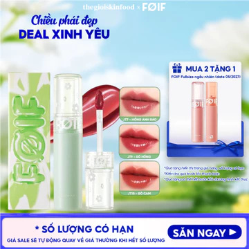 [JT1-JT10] Son Tint Bóng Thuần Chay, Ẩm Mọng, Bền Màu FOIF Juicy Fit Tint 3g thegioiskinfood
