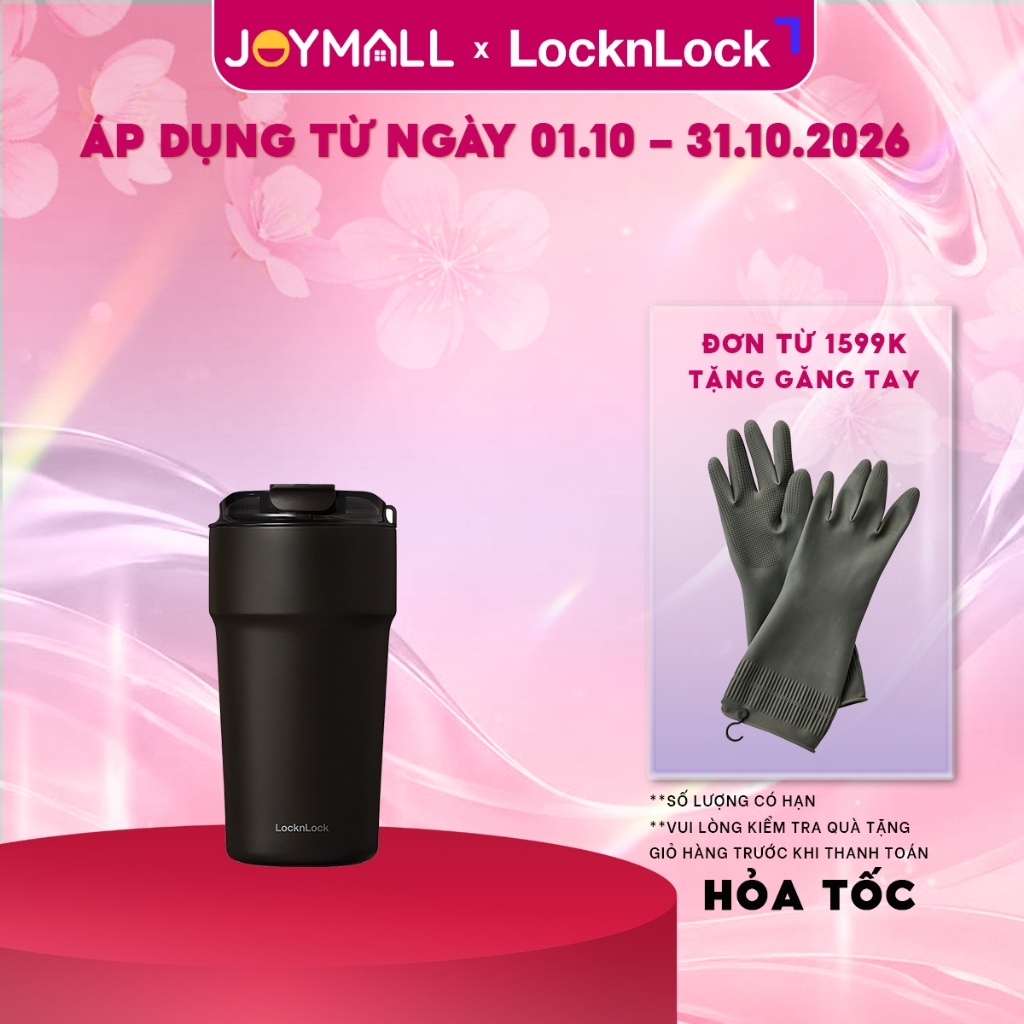 Ly Giữ Nhiệt LocknLock LHC4357BLK 500ml Màu Đen Cafe Tumbler, Hàng Chính Hãng, Thép Phủ Sứ - JoyMall