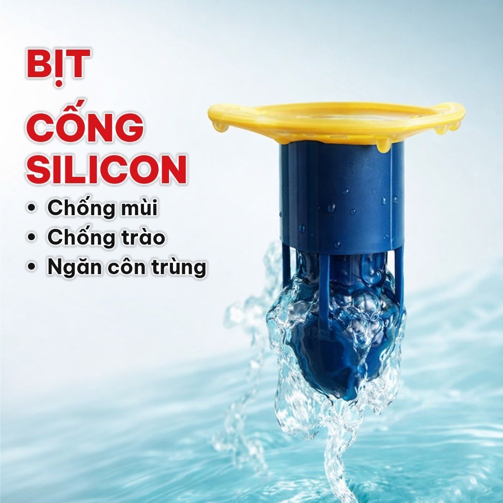 [COMBO 10] Bịt Cống Silicon TPR, Nắp Phễu Thoát Sàn Chống Trào Ngược, Chặn Mùi Hôi, Ngăn Côn Trùng Nhà Tắm
