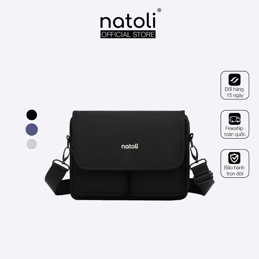 Túi đeo chéo nam nữ Thương hiệu Natoli nhiều ngăn đi chơi đi học cao cấp BST Energetic CrossBag T12