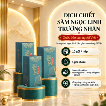 Combo 3 Hộp Dịch Chiết Sâm Ngọc Linh Trường Nhân, Hỗ Trợ Sức Khoẻ, Sâm Dành Cho Người Trẻ, Người Lớn Tuổi, Sâm