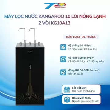 Máy Lọc Nước Kangaroo 10 Lõi Nóng lạnh 2 Vòi KG10A13 Kháng Khuẩn Lọc Nhanh|Bảo Hành Chính Hãng