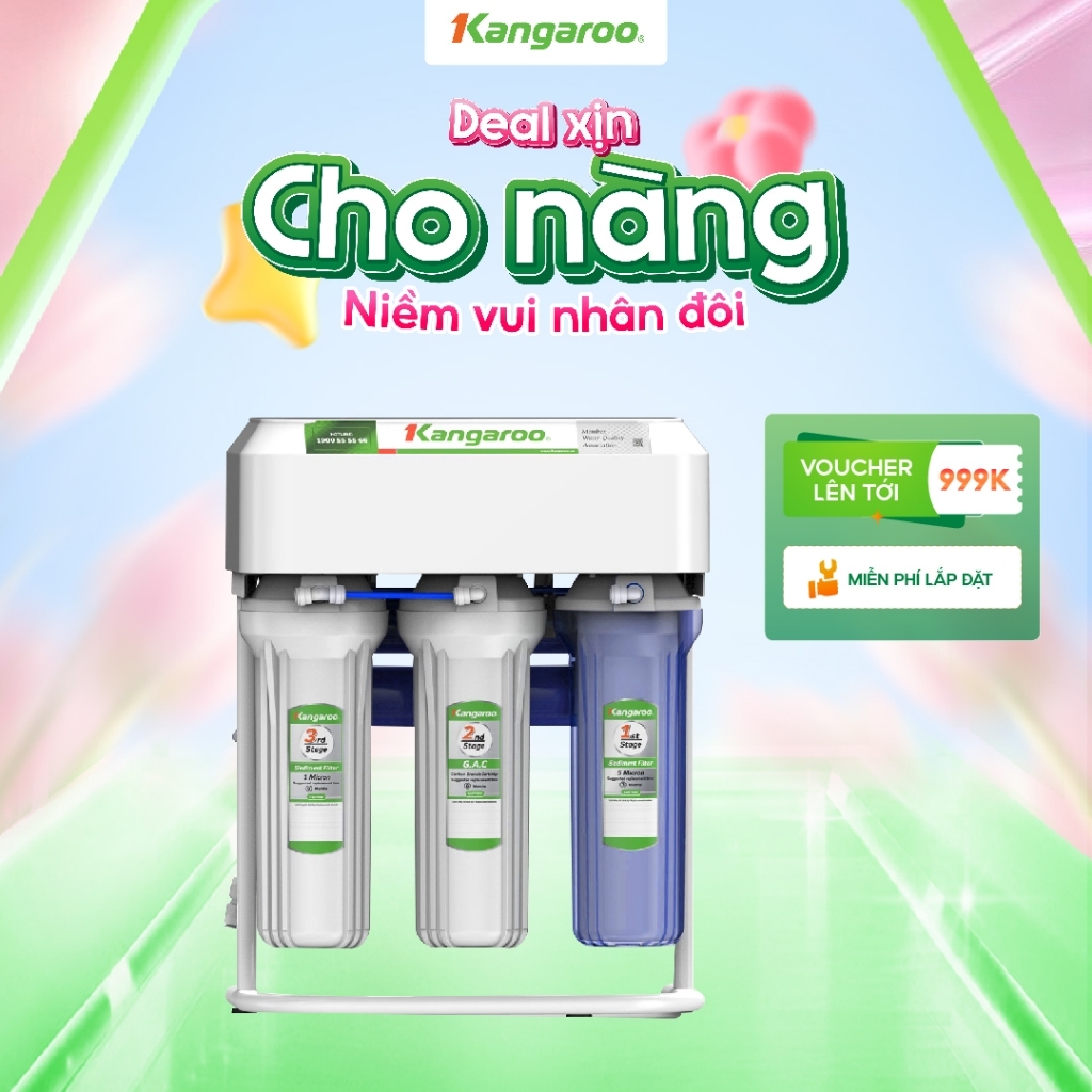 [LẮP ĐẶT 0Đ HN] Máy lọc nước RO 6 lõi Kangaroo KGRP68EC - không vỏ tủ