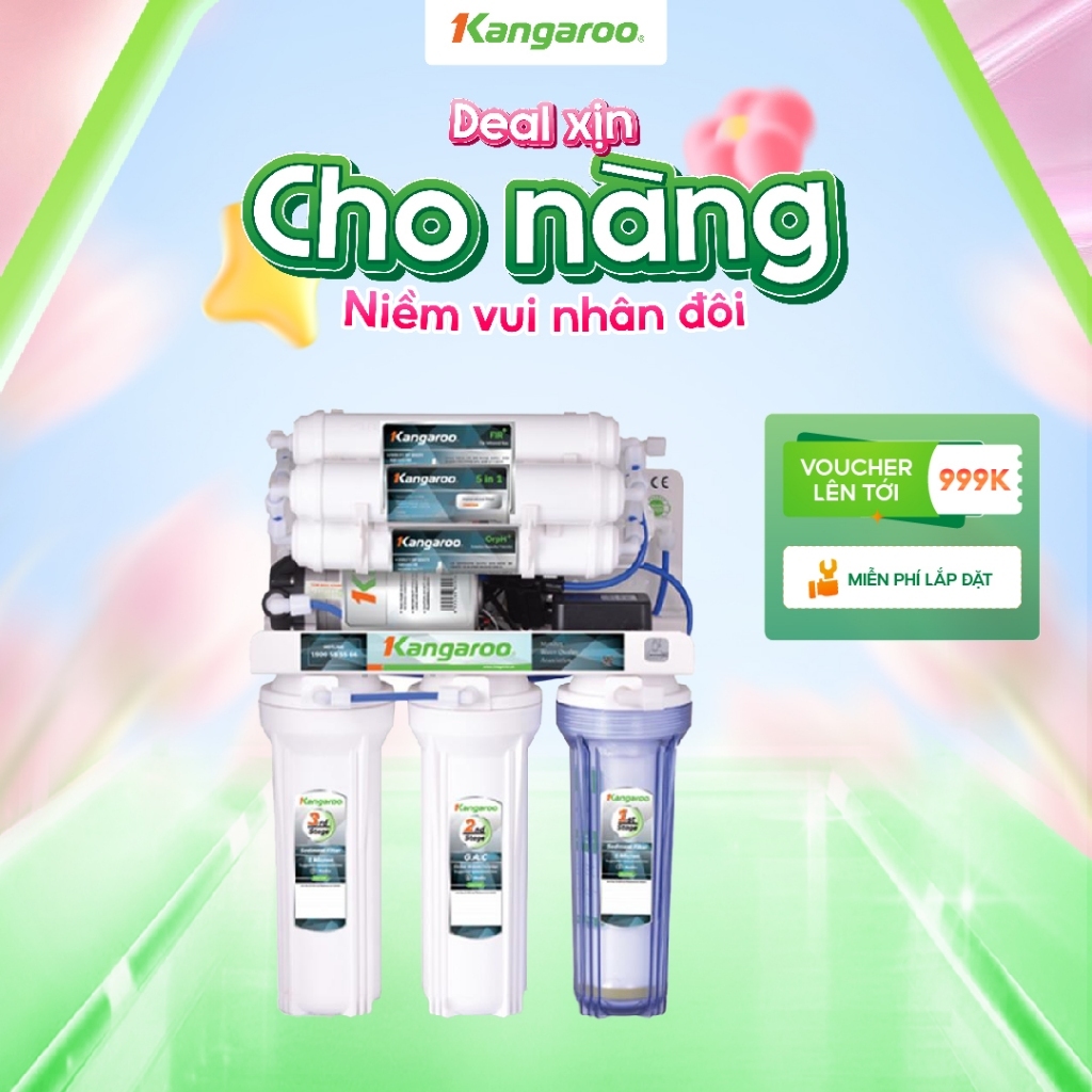 [LẮP ĐẶT 0Đ HN] Máy lọc nước Hydrogen Kangaroo RO 10 lõi KG100HG - không vỏ