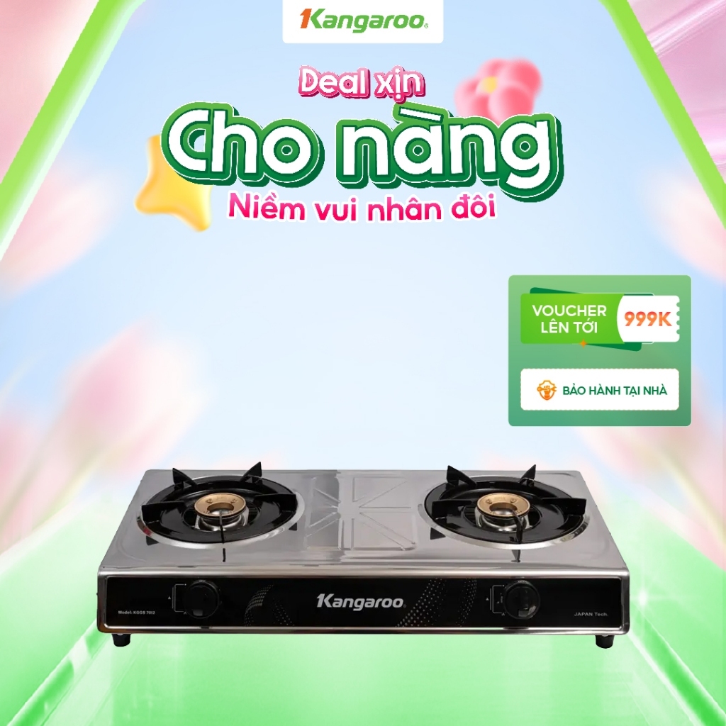 Bếp gas dương 2 lò Kangaroo KGGS70I2