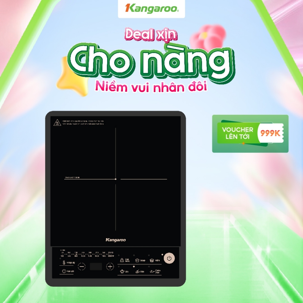 [ĐỘC QUYỀN] Bếp điện từ đơn Kangaroo KGIC20S3ME (tặng kèm nồi) - công suất 2000W