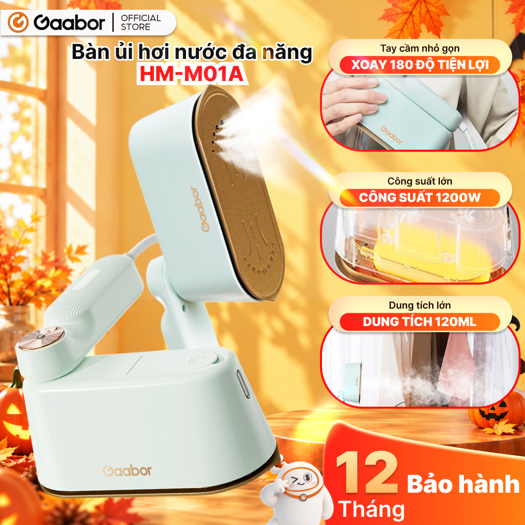 Bàn ủi hơi nước cầm tay Gaabor HM-M01A 2in1 thích hợp cho mọi loại vải bàn là cầm tay bàn ủi hơi nước dung tích lớn