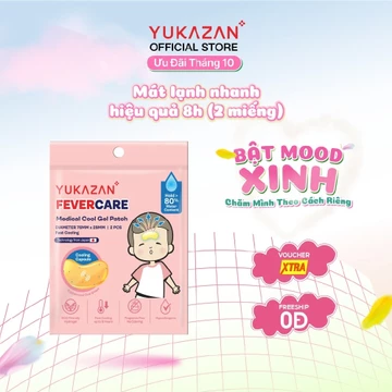 Miếng dán hạ sốt Yukazan cho trẻ em - Gói 2 miếng