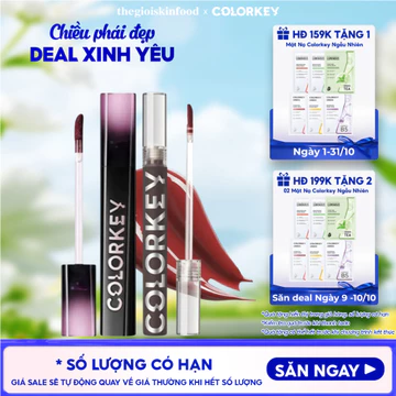 Son tint gương bóng Colorkey bền màu, căng bóng Airy Lip Mirror Series 2.5g ThegioiSkinfood