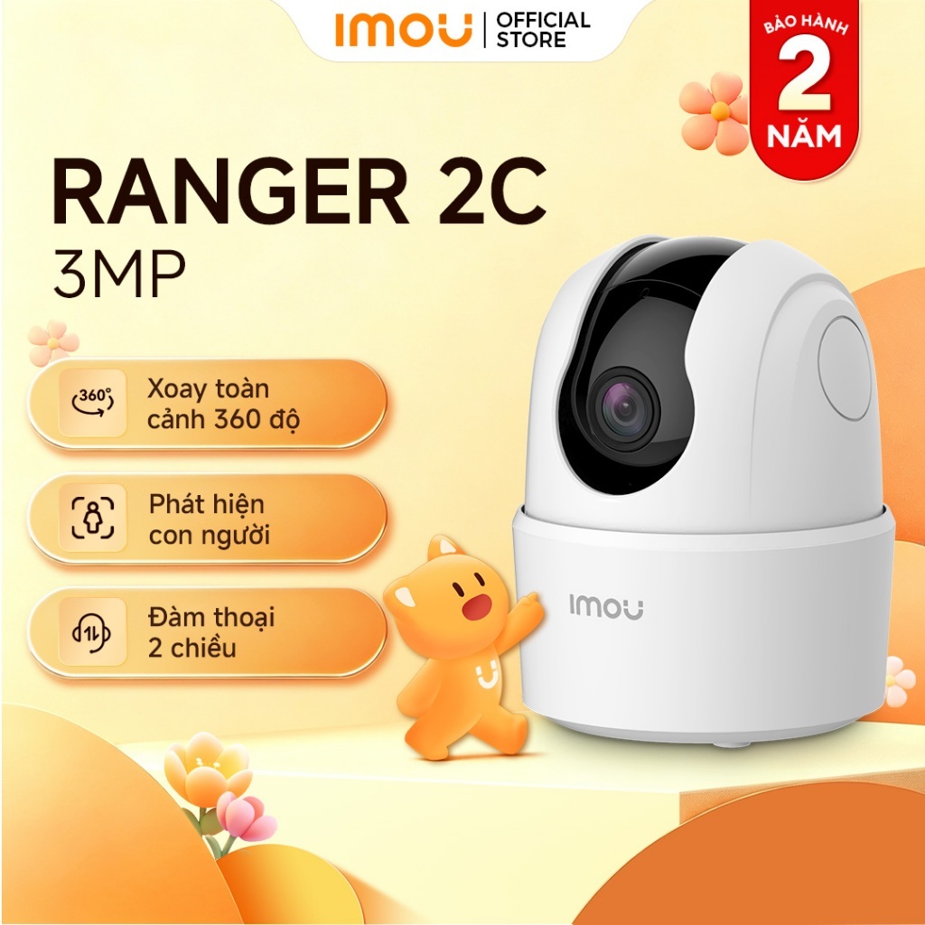 Camera Wifi trong nhà Imou Ranger 2C Ranger 2 Pro 3MP TA32CP I A32P Pro IĐàm thoại hai chiều I Xoay 360