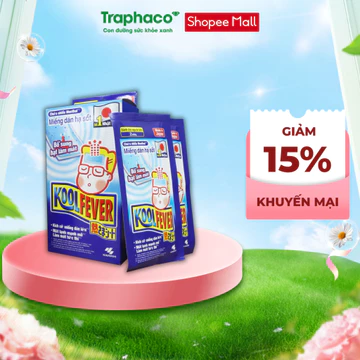 TTBYT Miếng Dán Hạ Sốt Koolfever Dành Cho Người Lớn Traphaco - Hỗ trợ Hạ Sốt Nhanh, Mát Da, Giảm Nhiệt, Kích Cỡ Lớn