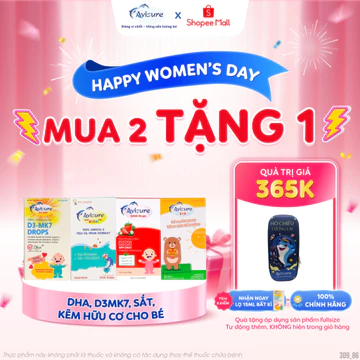 TPBVSK Bộ tứ Avisure sắt hữu cơ, D3K2, DHA Từ Dầu Cá Na Uy, Kẽm Hữu Cơ Cho Bé