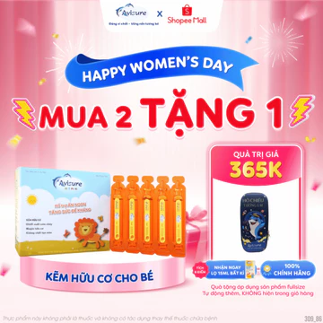 TPBVSK Kẽm Hữu Cơ Cho Bé Avisure ZinC Bé Ăn Ngon, Tăng Đề Kháng Hộp 30 ống