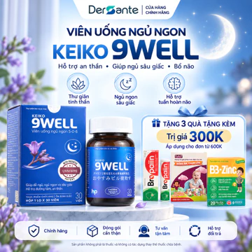 Viên Uống 9well Hỗ Trợ Ngủ Ngon - Giúp An Thần, Tăng Tuần Hoàn Máu Não & Ngủ Ngon Sâu Giấc - Cam Kết Chính Hãng