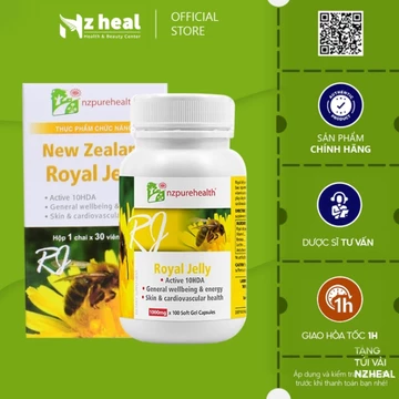 [Hỏa tốc] Viên Uống Sữa Ong Chúa Royal Jelly NZPureHealth 30v