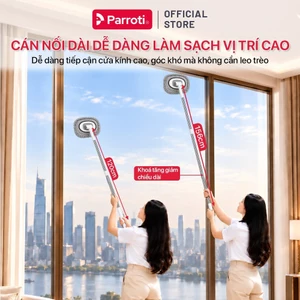 Cây Lau San Hô Đa Năng Parroti, Cán Dài 1m56 Xoay 180 độ, Chuyên Lau Trần Nhà, Tường, Kính, Xe Ô Tô, Sàn Nhà - LT01